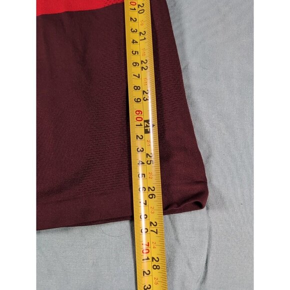 The North Face Red Stripe Secondskin SSK Seamless 1/4 Zip Hooded Pullover - Med - Picture 5 of 8